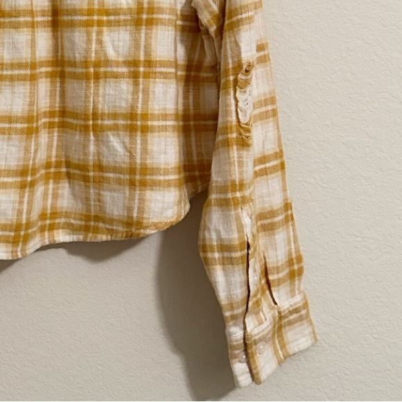 NWOT American Eagle Cropped Flannel Shirt - Picture 8 of 8
